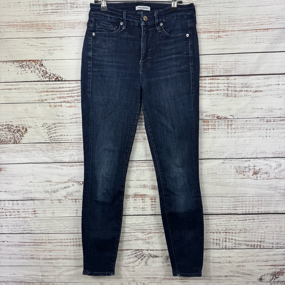 Good American jean Good Leg size 4 stretch casual Dark Indigo Skinny denim Jeans